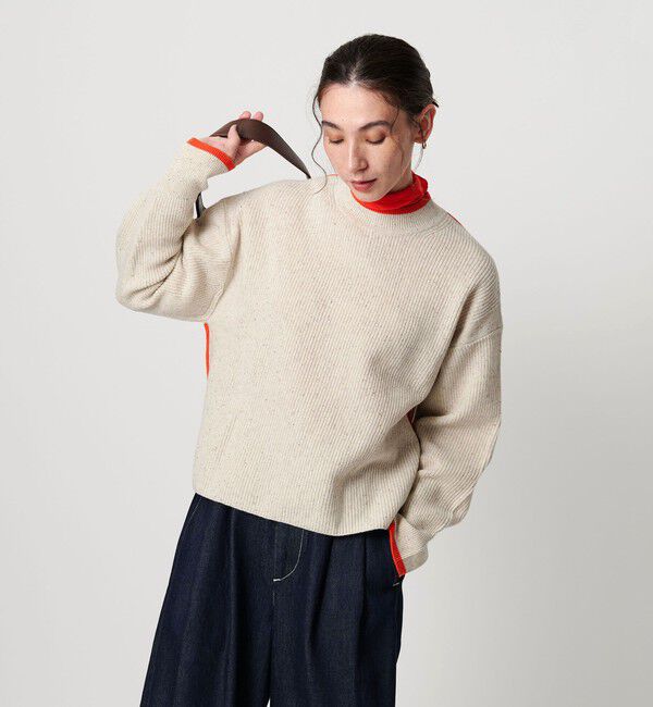 BEAUTY&YOUTH UNITED ARROWS「ネップカラーライン クルーネック ニットプルオーバー」|ニット・セーター|