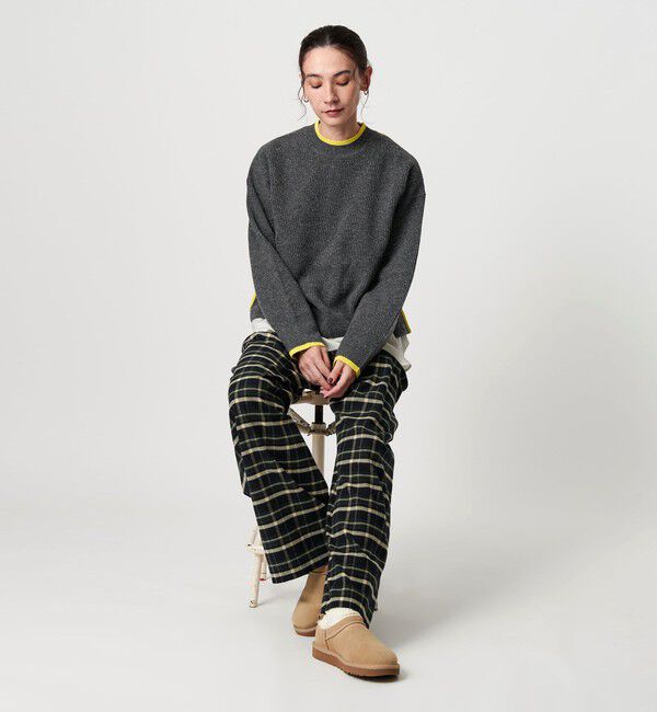 BEAUTY&YOUTH UNITED ARROWS「ネップカラーライン クルーネック ニットプルオーバー」|ニット・セーター|