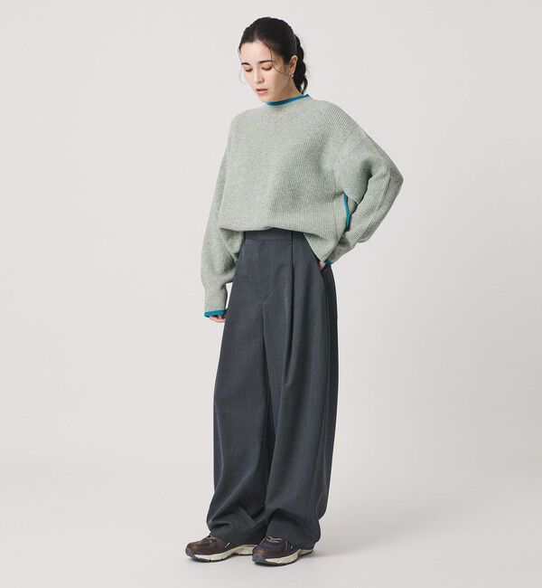 BEAUTY&YOUTH UNITED ARROWS「ネップカラーライン クルーネック ニットプルオーバー」|ニット・セーター|