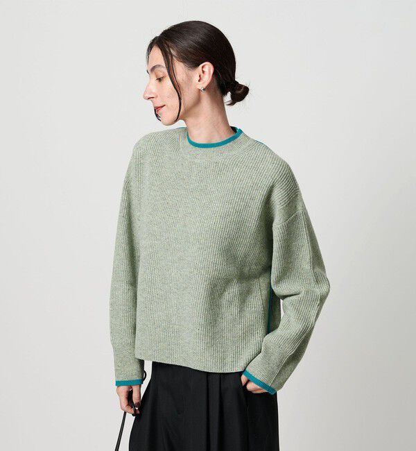 BEAUTY&YOUTH UNITED ARROWS「ネップカラーライン クルーネック ニットプルオーバー」|ニット・セーター|