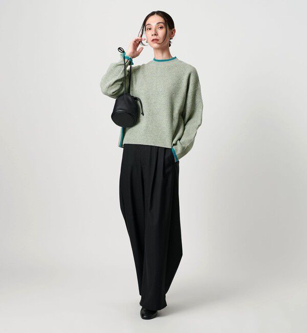 BEAUTY&YOUTH UNITED ARROWS「ネップカラーライン クルーネック ニットプルオーバー」|ニット・セーター|