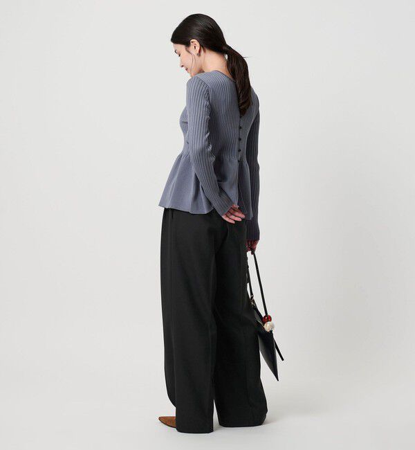 BEAUTY&YOUTH UNITED ARROWS「【WEB限定 Wardrobe DAILY MINIMAL】ウールライクメランジ ワイドパンツ ウォッシャブル」|スラックス|