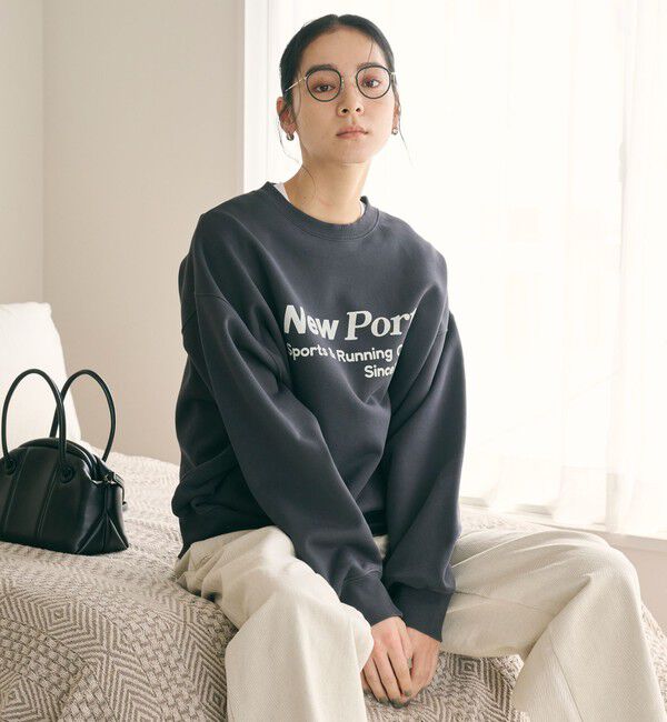 BEAUTY&YOUTH UNITED ARROWS「コットン裏毛 ロゴスウェット プルオーバー」|スウェット・ジャージ|DK.GRAY