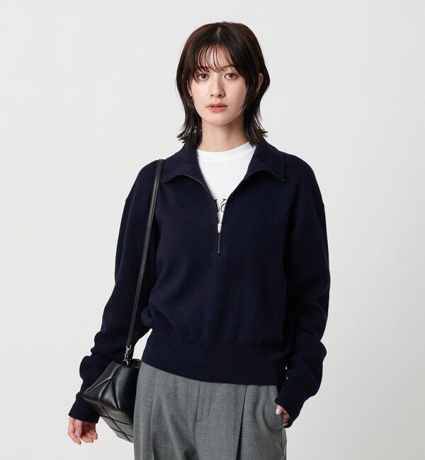 BEAUTY&YOUTH UNITED ARROWS「コットンカシミヤ ハーフジッププルオーバー ウォッシャブル」|ニット・セーター|