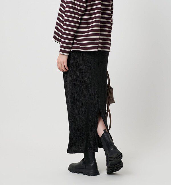 BEAUTY&YOUTH UNITED ARROWS「ベロアプリーツ タイトスカート ウォッシャブル」|タイト|