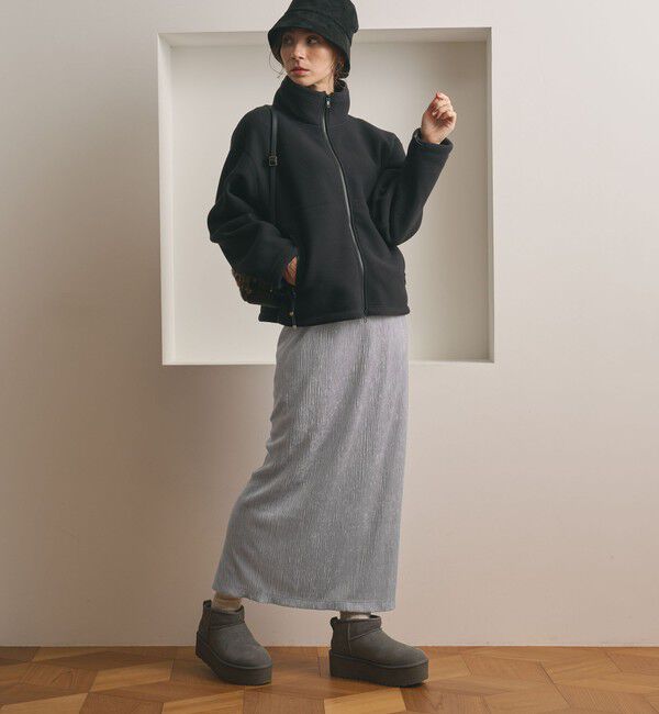 BEAUTY&YOUTH UNITED ARROWS「ベロアプリーツ タイトスカート ウォッシャブル」|タイト|