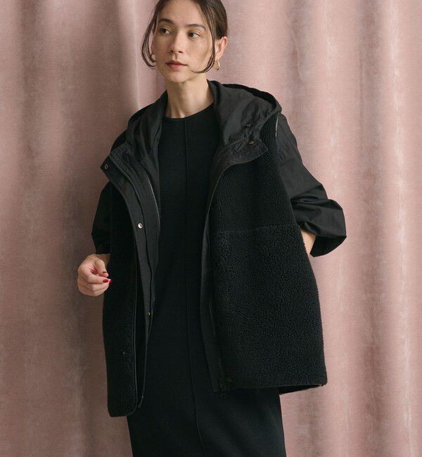 BEAUTY&YOUTH UNITED ARROWS「【WEB限定】ボア&times;フェイクムートン リバーシブルベスト」|ダウンベスト・ベスト|BLACK