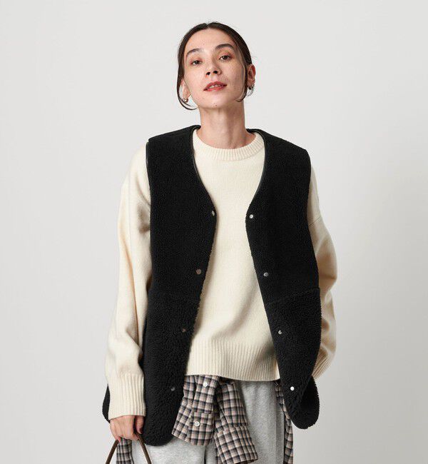 BEAUTY&YOUTH UNITED ARROWS「【WEB限定】ボア&times;フェイクムートン リバーシブルベスト」|ダウンベスト・ベスト|