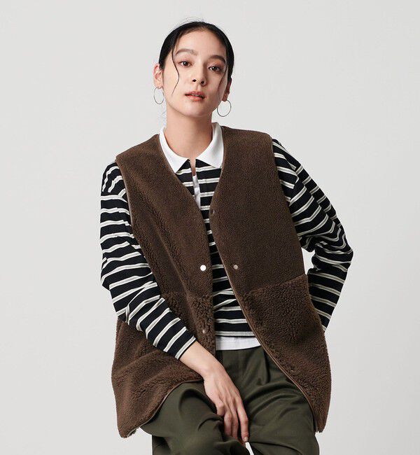 BEAUTY&YOUTH UNITED ARROWS「【WEB限定】ボア&times;フェイクムートン リバーシブルベスト」|ダウンベスト・ベスト|