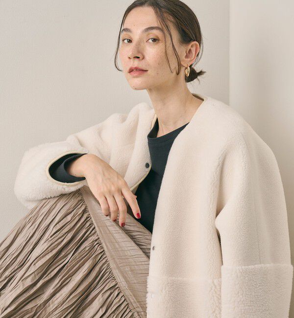 BEAUTY&YOUTH UNITED ARROWS「【WEB限定】ボア&times;フェイクムートン リバーシブルジャケット 」|その他|