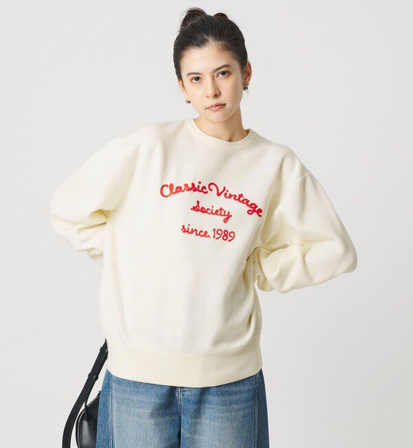 BEAUTY&YOUTH UNITED ARROWS「ロゴクルーネック ニットプルオーバー ウォッシャブル」|ニット・セーター|