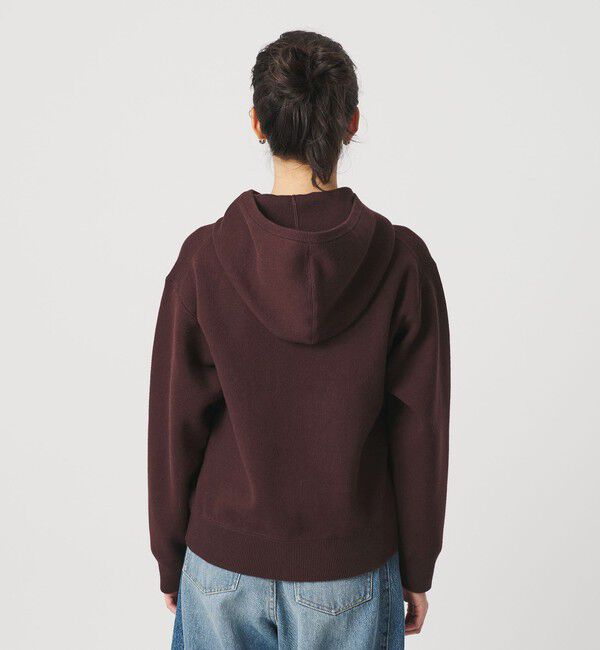 BEAUTY&YOUTH UNITED ARROWS「コットンウールブレンド ソリッド＆ボーダーニットフーディ ウォッシャブル」|ニット・セーター|