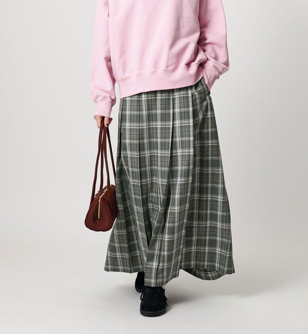BEAUTY&YOUTH UNITED ARROWS「チェック プリーツロングスカート」|スカート|