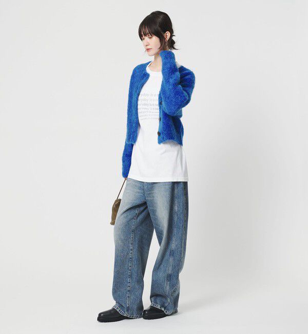 BEAUTY&YOUTH UNITED ARROWS「ウールブレンド ブークレ クルーネックカーディガン」|カーディガン|