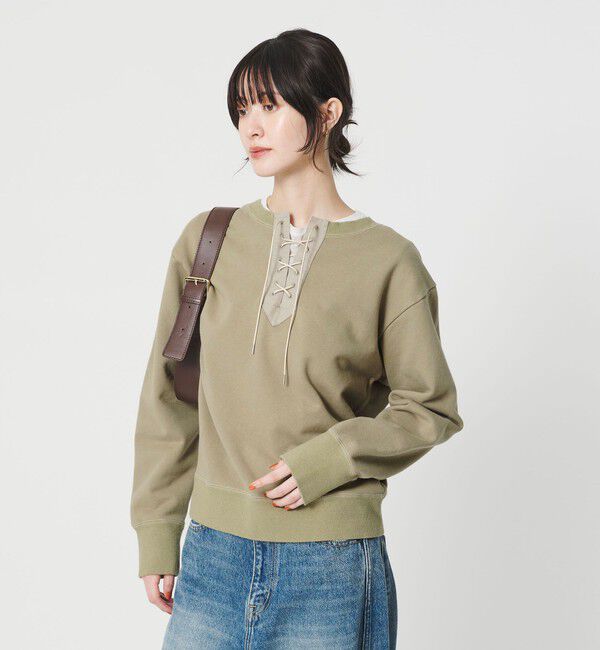 BEAUTY&YOUTH UNITED ARROWS「コットン レースアッププルオーバー」|スウェット・ジャージ|