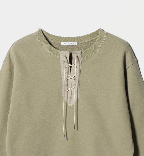 BEAUTY&YOUTH UNITED ARROWS「コットン レースアッププルオーバー」|スウェット・ジャージ|