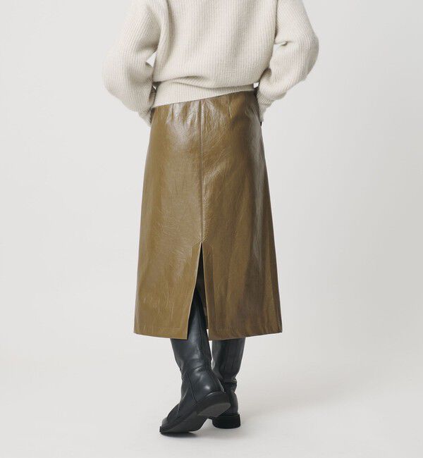 BEAUTY&YOUTH UNITED ARROWS「レザーライク Aラインスカート」|台形|