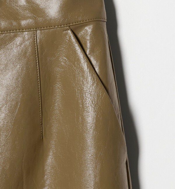 BEAUTY&YOUTH UNITED ARROWS「レザーライク Aラインスカート」|台形|