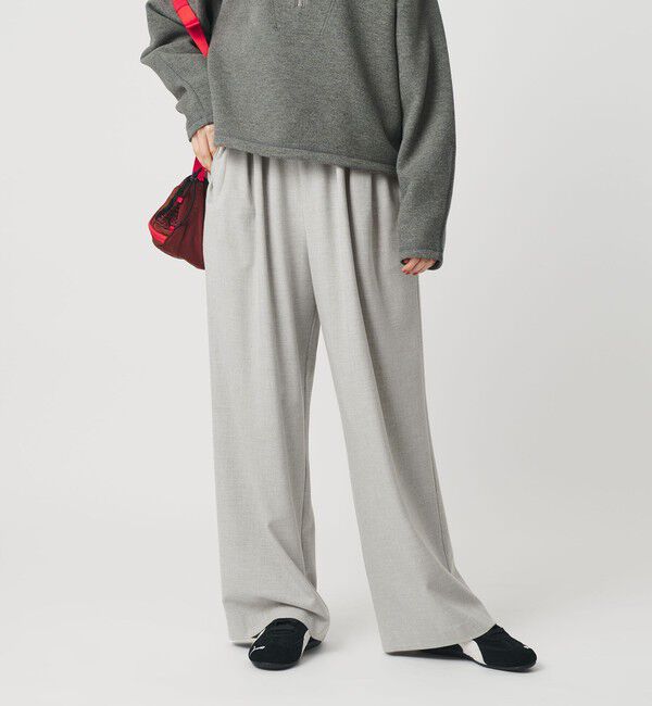 BEAUTY&YOUTH UNITED ARROWS「裏起毛ジョーゼット ワイドパンツ ウォッシャブル」|その他|LT.GRAY