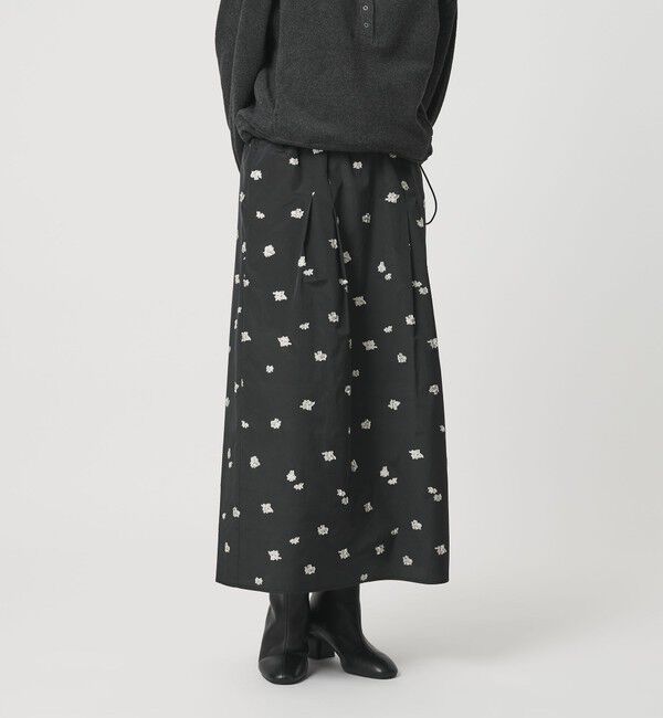 BEAUTY&YOUTH UNITED ARROWS「フラワージャガード スカート ウォッシャブル」|スカート|WHITE
