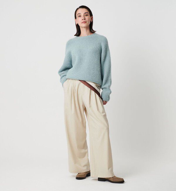 BEAUTY&YOUTH UNITED ARROWS「毛ポリエステルレーヨンブレンド ワイドタックパンツ」|スラックス|