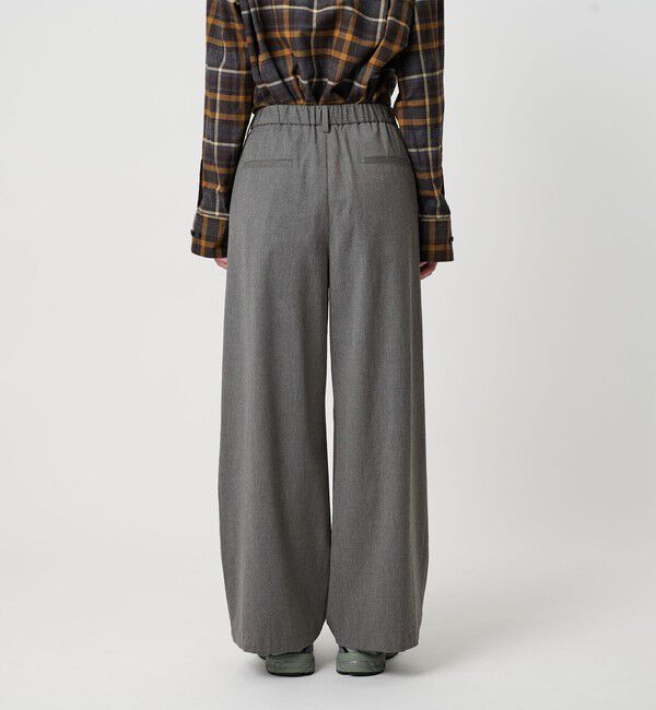 BEAUTY&YOUTH UNITED ARROWS「毛ポリエステルレーヨンブレンド ワイドタックパンツ」|スラックス|