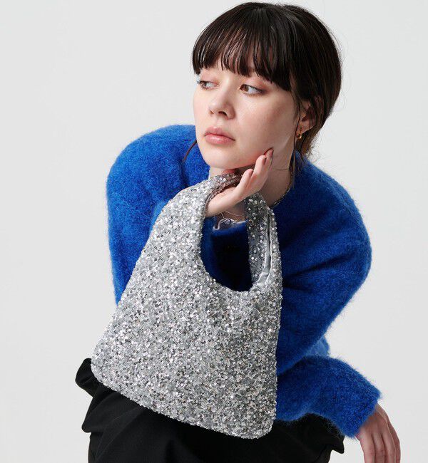 BEAUTY&YOUTH UNITED ARROWS「スパンコール バッグ」|ハンドバッグ|SILVER
