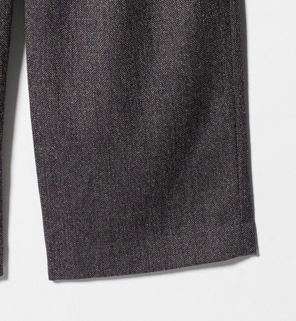 BEAUTY&YOUTH UNITED ARROWS「【WEB限定】裏起毛ヘリンボーン タックワイドパンツ ウォッシャブル」|チノ|