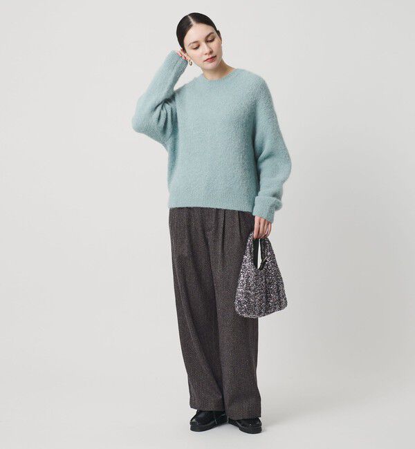 BEAUTY&YOUTH UNITED ARROWS「【WEB限定】裏起毛ヘリンボーン タックワイドパンツ ウォッシャブル」|チノ|