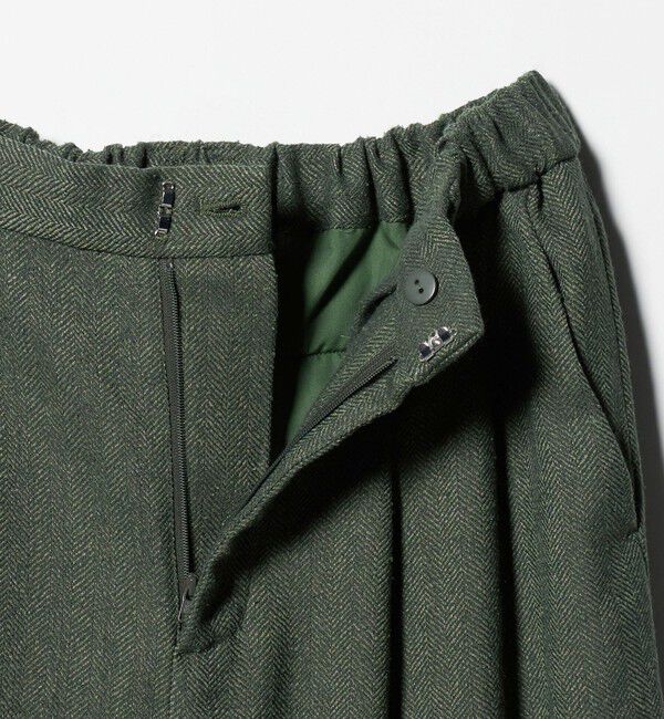 BEAUTY&YOUTH UNITED ARROWS「【WEB限定】裏起毛ヘリンボーン タックワイドパンツ ウォッシャブル」|チノ|