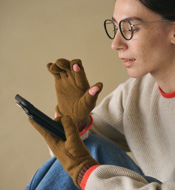 BEAUTY&YOUTH UNITED ARROWS「カラー ジャージー リブ グローブ」|手袋|