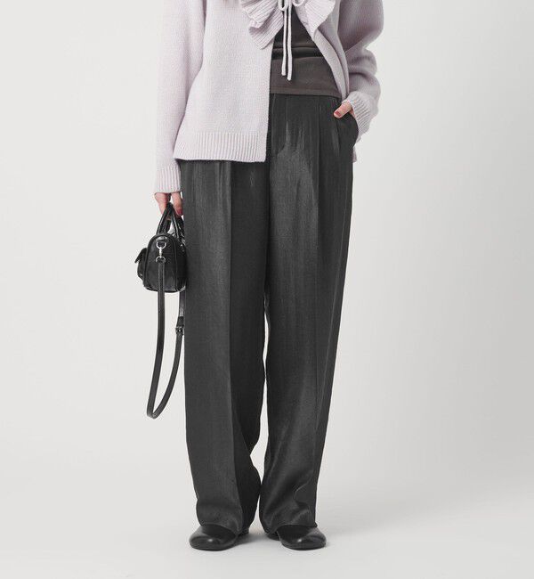 BEAUTY&YOUTH UNITED ARROWS「レーヨンブレンド グロス カーブパンツ」|チノ|