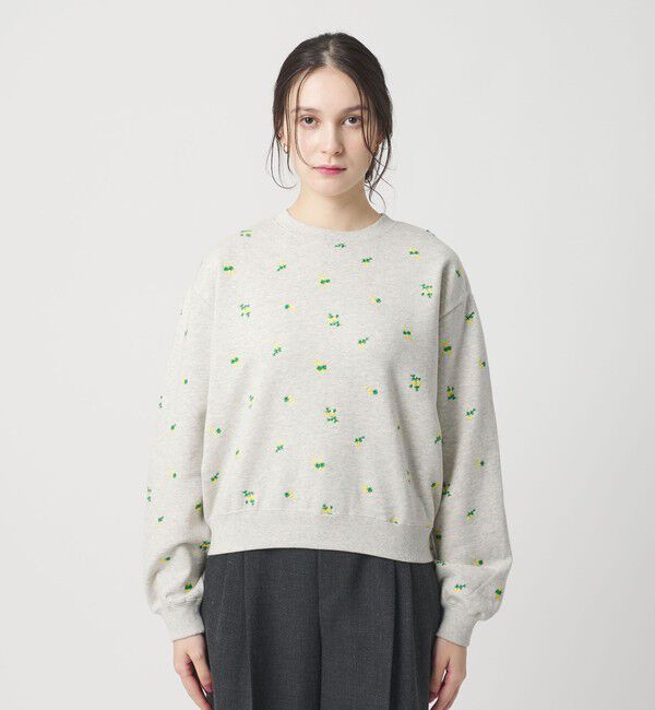 BEAUTY&YOUTH UNITED ARROWS「コットン裏毛 エンブロイダリー スウェットプルオーバー」|スウェット・ジャージ|