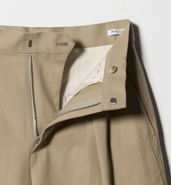 BEAUTY&YOUTH UNITED ARROWS「コットンチノ 2タック ワイドパンツ」|チノ|