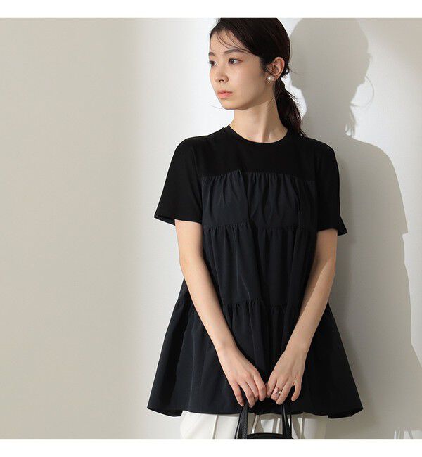 Demi-Luxe BEAMS 「コンビ ティアード プルオーバー」|シャツ・ブラウス|