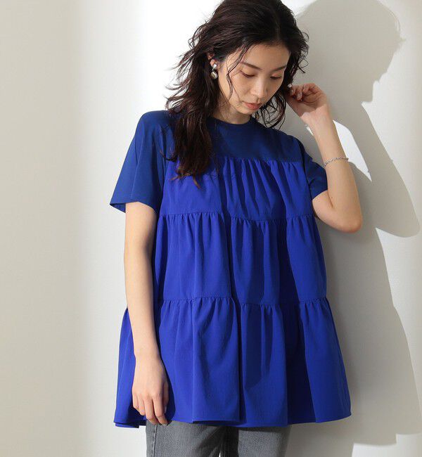 Demi-Luxe BEAMS 「コンビ ティアード プルオーバー」|シャツ・ブラウス|