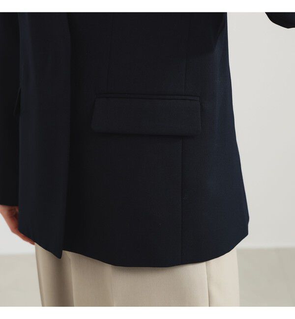 Demi-Luxe BEAMS 「ポリエステル ウール ラペルレス ジャケット」|ダッフルコート|