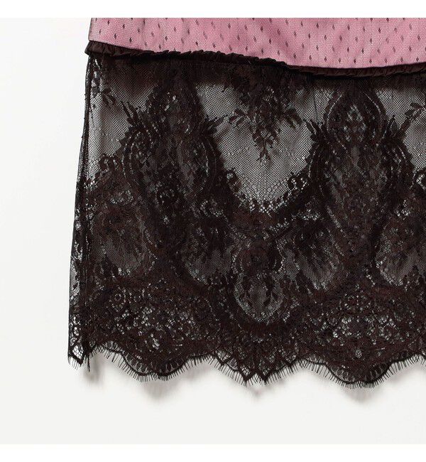 Ray BEAMS 「サテン レースキリカエ タイト スカート」|スカート|