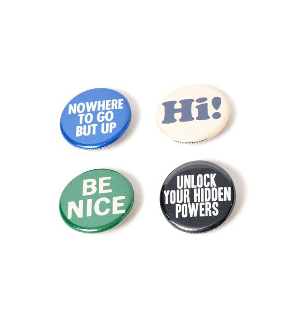 BEAMSBOY「THREE POTATO FOUR / 缶バッジ 4pcs」|その他|GRN/BLU/WHT/BLK