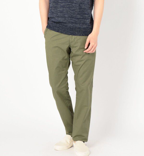 SHIPS「GROWN&SEWN: Independent Slim Pant - Feather Twill」|チノ|ライトグリーン