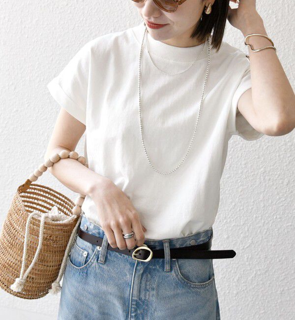 SHIPS any「SHIPS any:〈抗菌防臭/洗濯機可能〉USAコットン フレンチスリーブ TEE」|Tシャツ・カットソー|