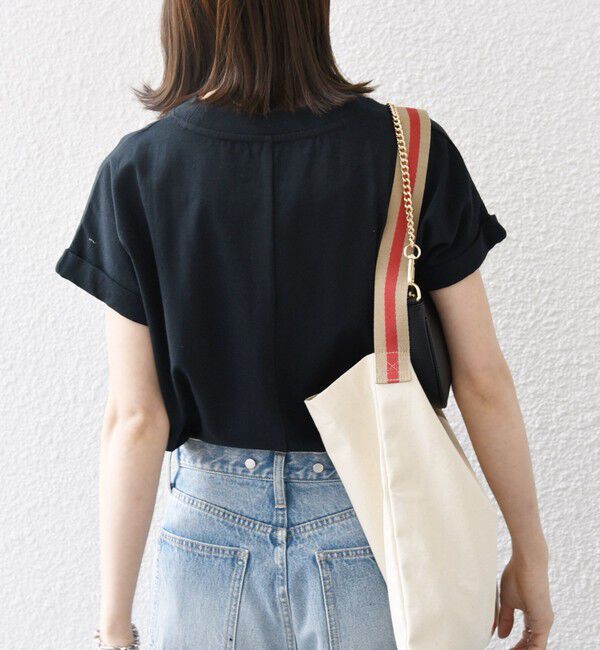 SHIPS any「SHIPS any:〈抗菌防臭/洗濯機可能〉USAコットン フレンチスリーブ TEE」|Tシャツ・カットソー|