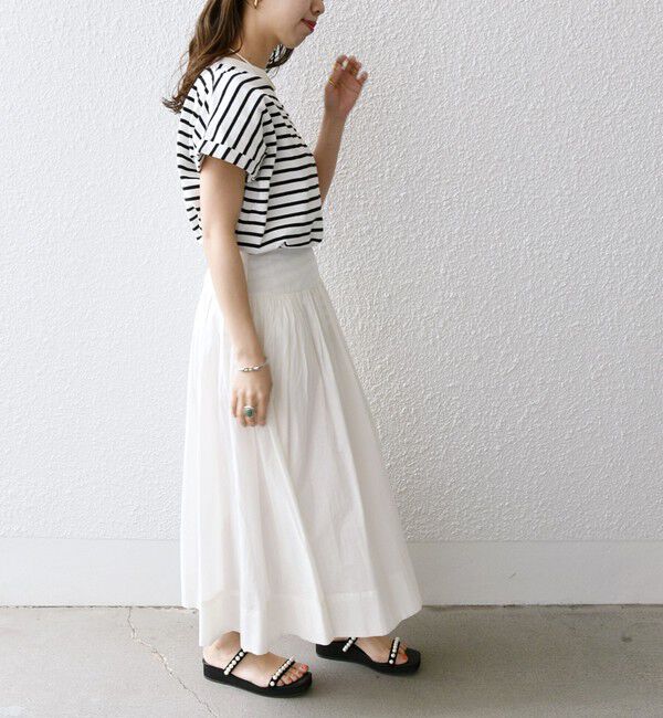 SHIPS any「SHIPS any:〈抗菌防臭/洗濯機可能〉USAコットン フレンチスリーブ TEE」|Tシャツ・カットソー|