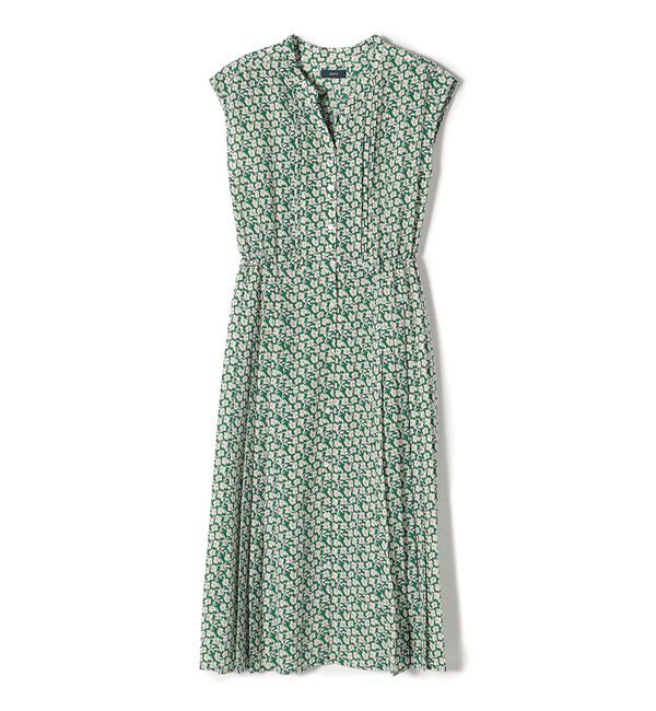 SHIPS for women「【WEB限定】〈洗濯機可能〉ドット 花柄 サイド プリーツ フレンチスリーブ ワンピース」|ワンピース|