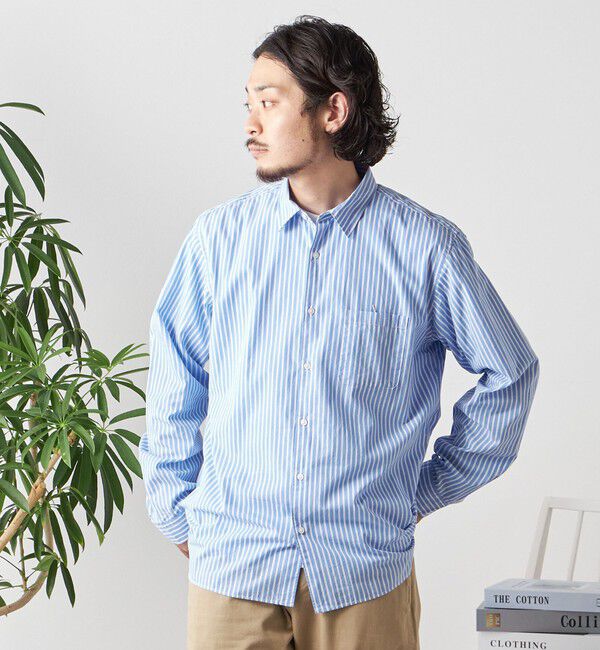 SHIPS any「SHIPS any: ストライプ / ソリッド リラックス レギュラーカラー シャツ 24SS◇」|シャツ・ブラウス|