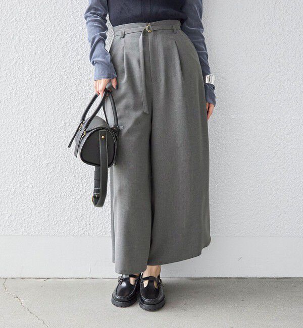 SHIPS for women「〈手洗い可能〉ベルト付き ガウチョ パンツ◇」|その他|