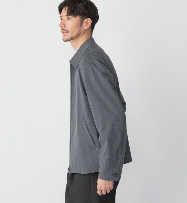 SHIPS「SHIPS: 〈セットアップ対応〉スーパー140 リラックス ジップアップ ブルゾン」|ブルゾン・スタジャン|