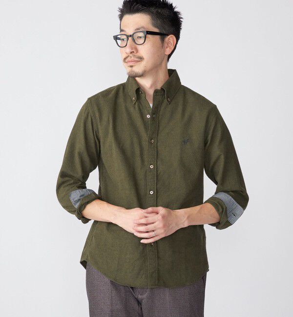 SHIPS「【WEB限定】SHIPS: MADE IN JAPAN ワンポイントロゴ 微起毛 ボタンダウンシャツ」|シャツ・ブラウス|