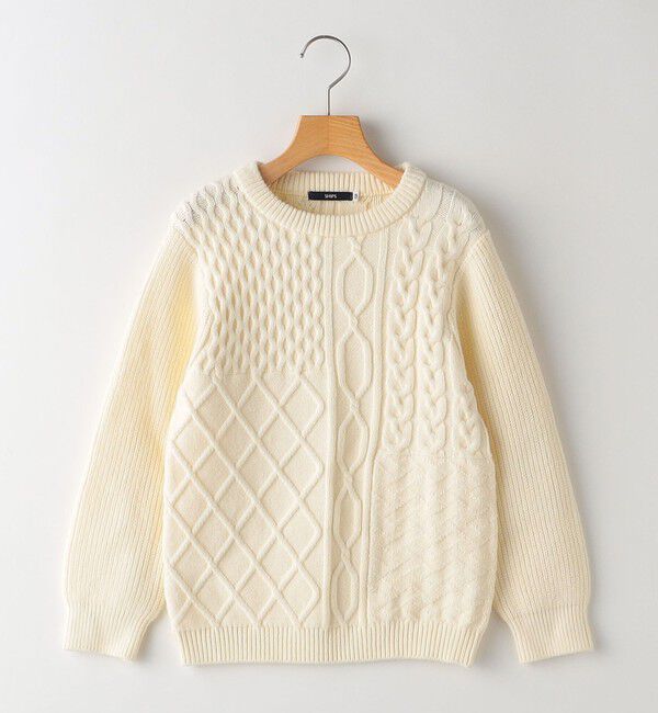 SHIPS KIDS「SHIPS KIDS:145～160cm /〈手洗い可能〉ケーブル ニット」|ニット・セーター|