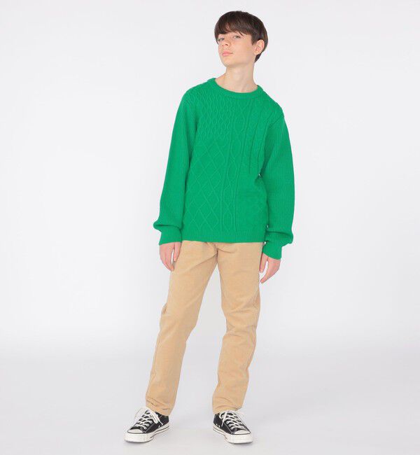 SHIPS KIDS「SHIPS KIDS:145～160cm /〈手洗い可能〉ケーブル ニット」|ニット・セーター|